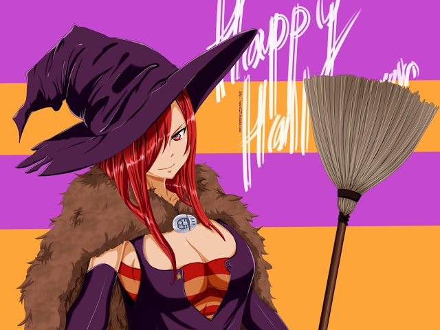 Witch Erza Scarlet Halloween Costume fairy tail wallpaper hd anime
