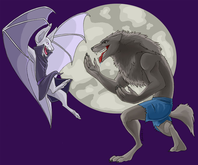 Vampires Vs Werewolves By Kiraxlee