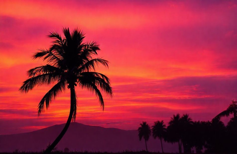 Palm Tree Sunset Wallpaper