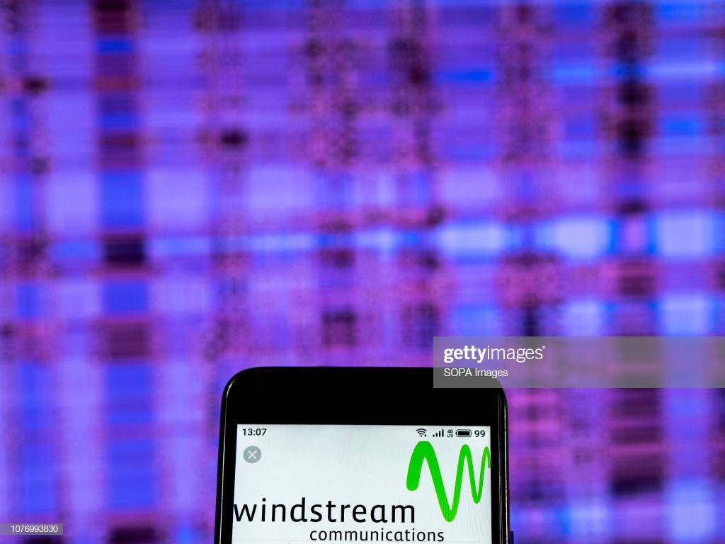Windstream Holdings Telephone Service Pany Logo Seen Displayed