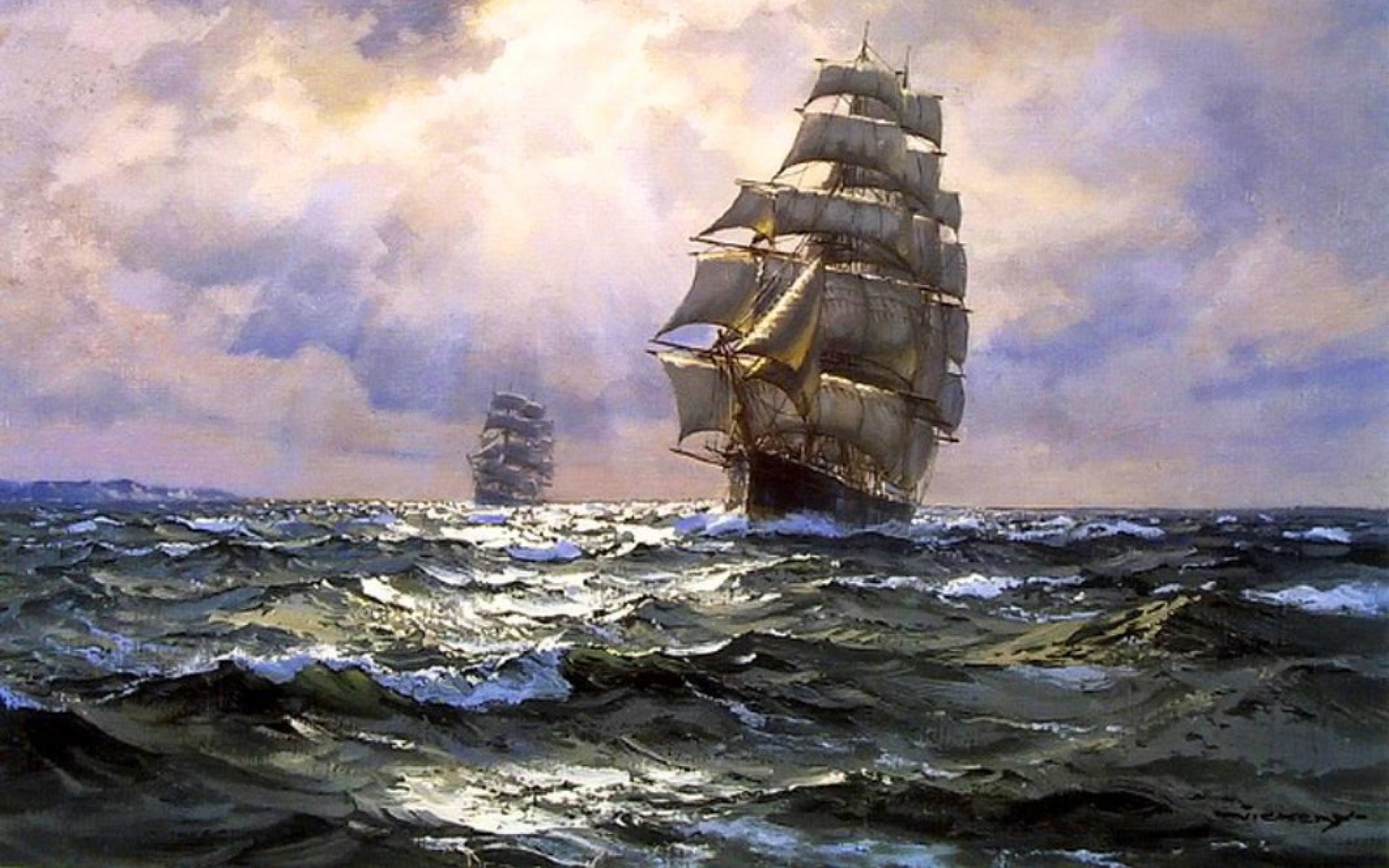 Old Sailing Ships Wallpaper