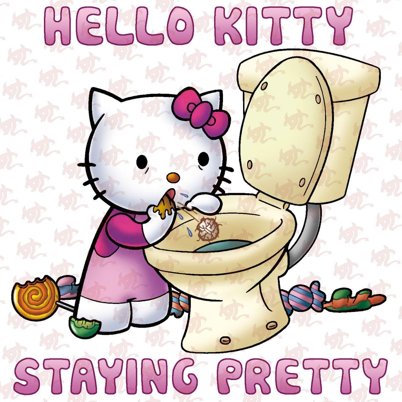 Hello Kitty Bulimic Photo Background Wallpaper Image