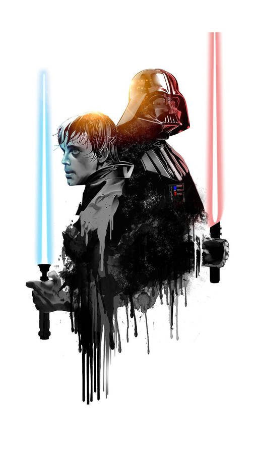Star Wars iPhone Plus Paint Artwork Wallpaper