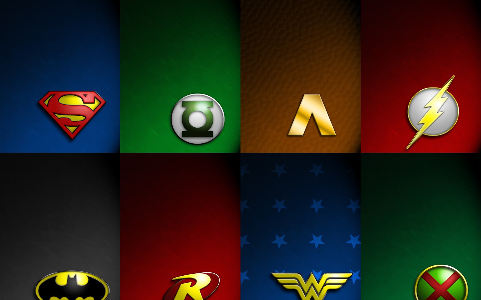 Superheroes Symbol Wonder Woman Justice League Aquaman Logos