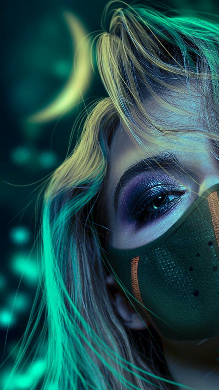 Face Mask Girls Aesthetic Photography Wallpaper For Smart Phones