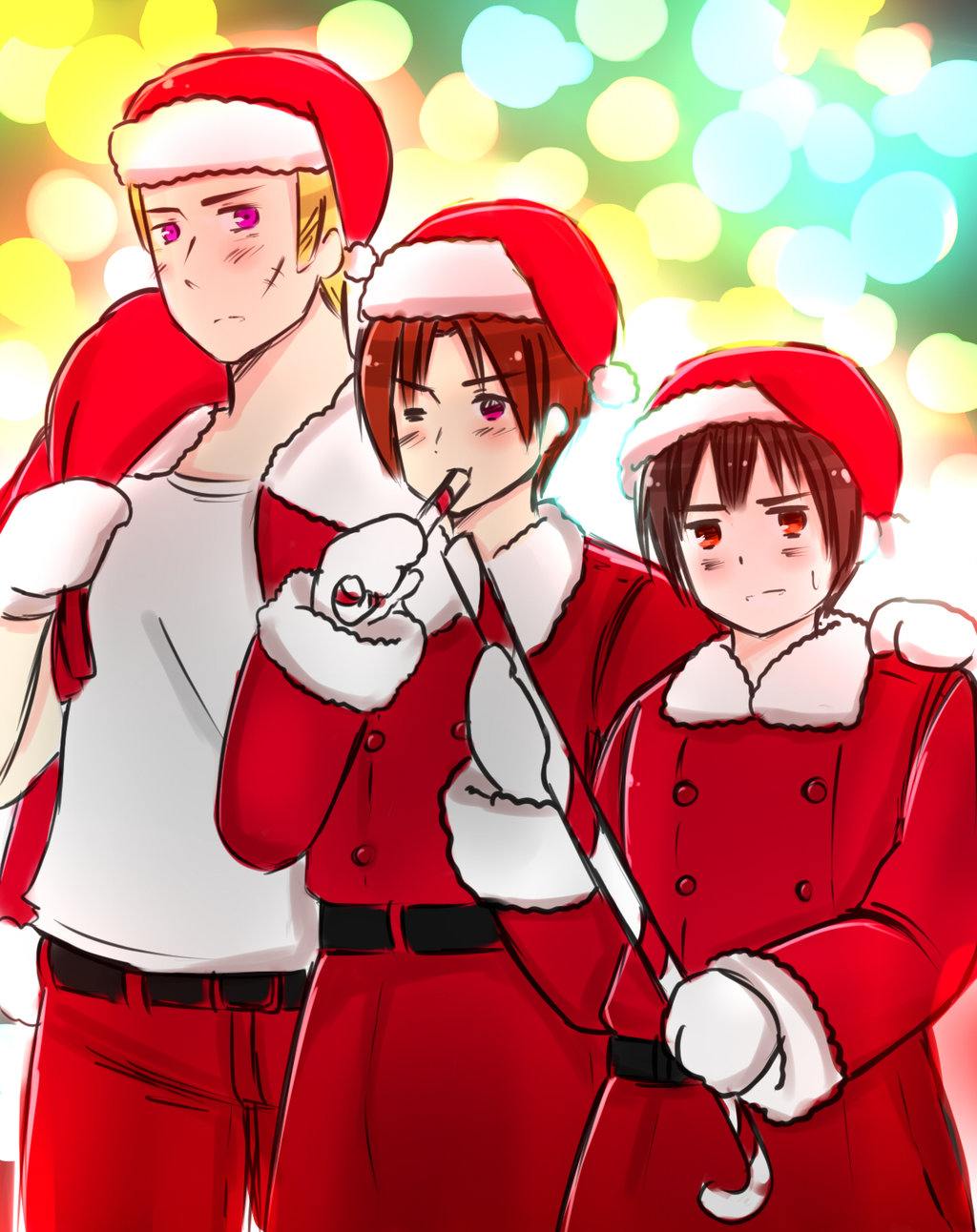 Hetalia 2p Santa Axis Merry Chirstmas By Shushuro