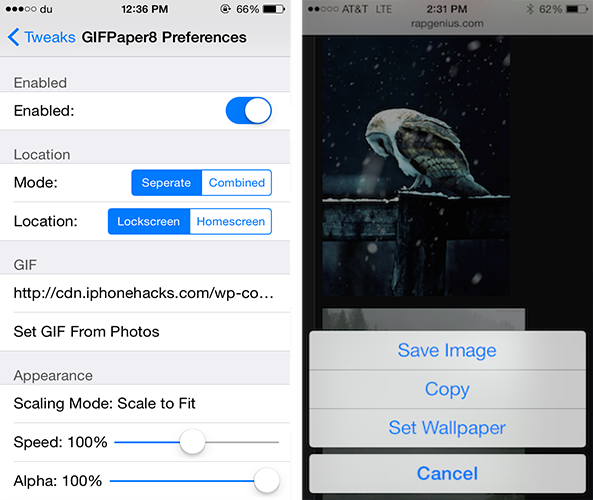 Animated Gif As Your iPhone Wallpaper Using Gifpaper8 Jailbreak Tweak