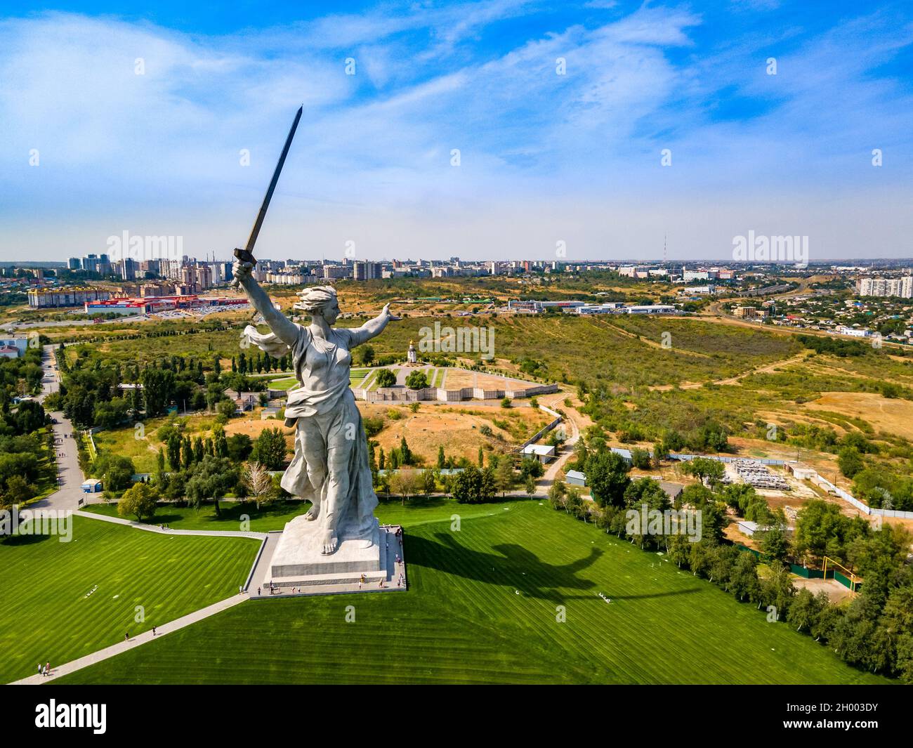 Volgograd Russia Aerial view of the statue The Motherland calls 1300x1065
