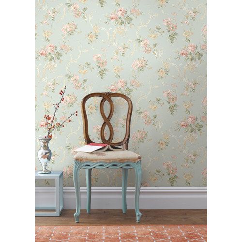Brewster Home Fashions Springtime Cottage Floral Acanthus Trail Wallp
