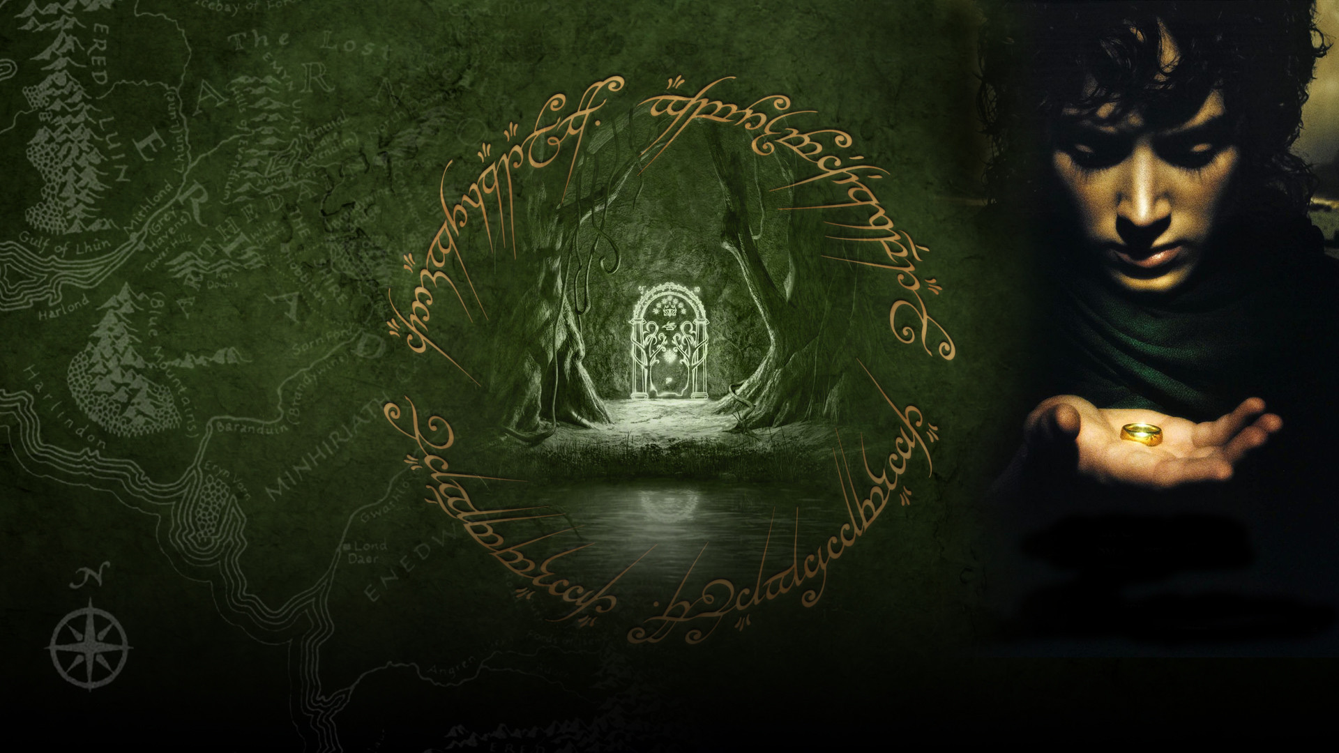 Lord Of The Rings Fellowship Ring Lotr Fantasy F Wallpaper Background