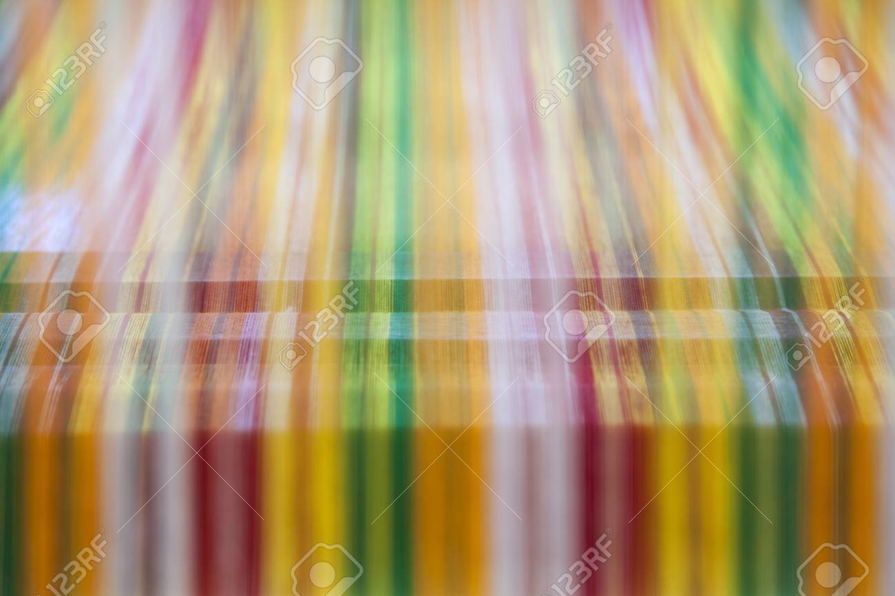 Yarn Background Old Weaving Loom And Thread Of A