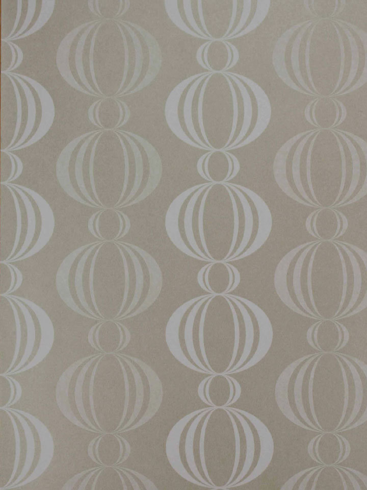 Metallic Grey Tasseled Circles Wallpaper   Contemporary Modern