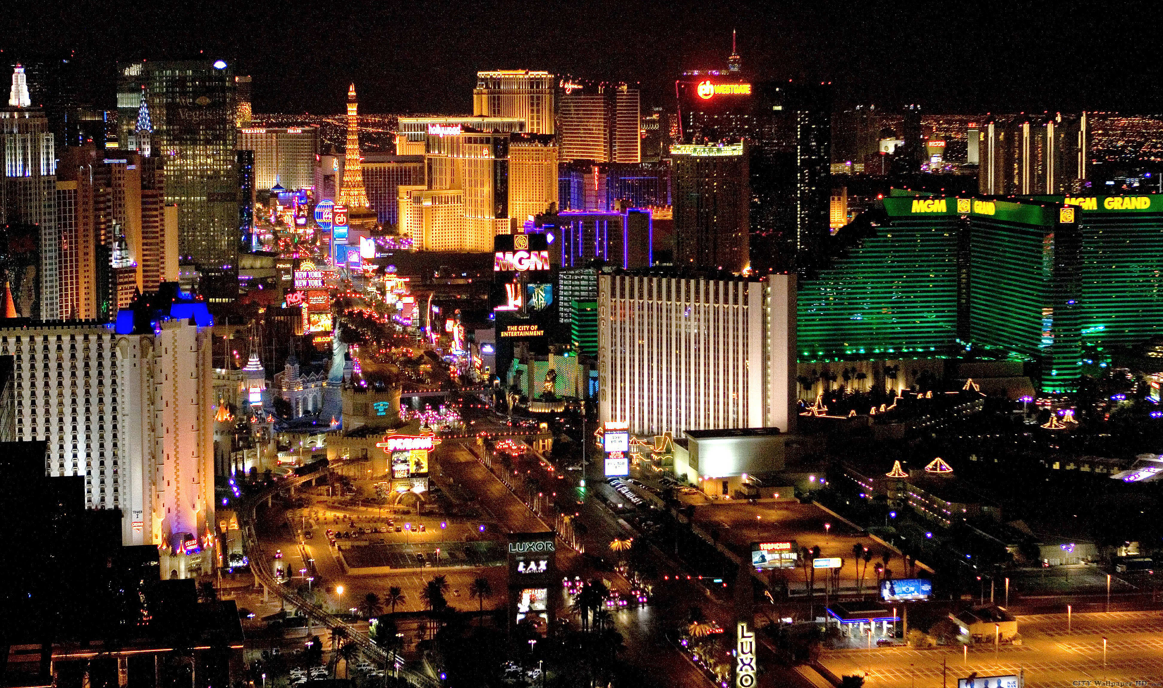 Night Las Vegas To Background Nevada Usa