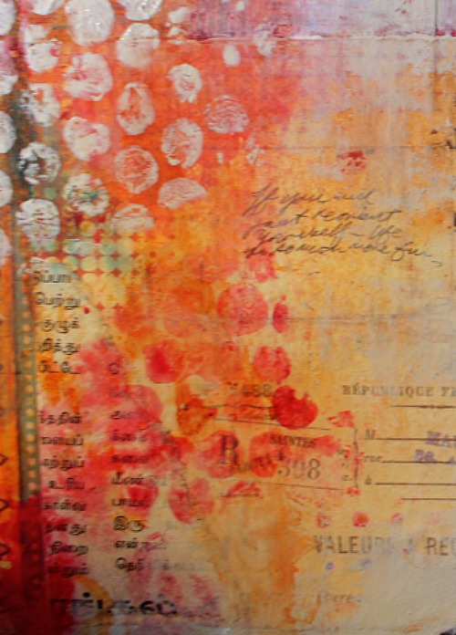 Bubble Wrap Over The Collage Just Playing Around And Intuitively