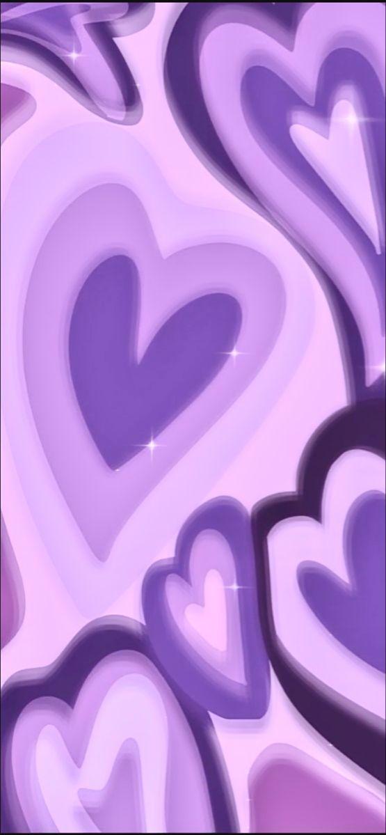 Purple Heart Black Background Wallpaper - Black Wallpaper HD