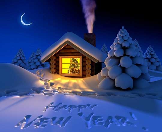 Happy New Year Night HD Wallpaper Image Pictures Background