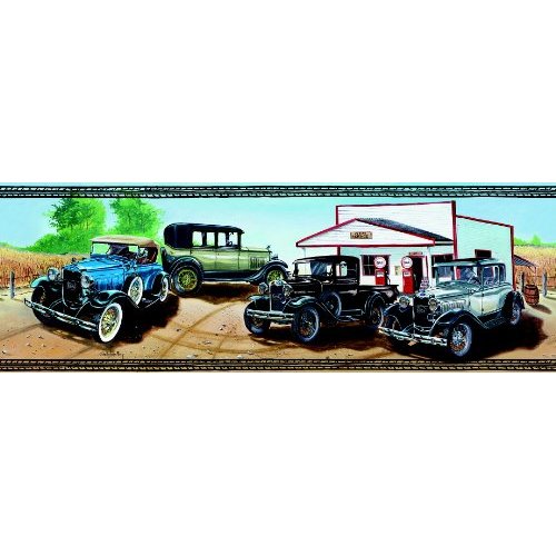 Ford Model A Classic Cars Wallpaper Border Home Kitchen