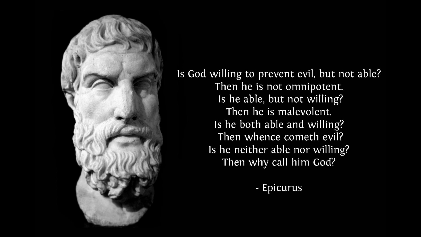 Quotes Evil Wallpaper Epicurus