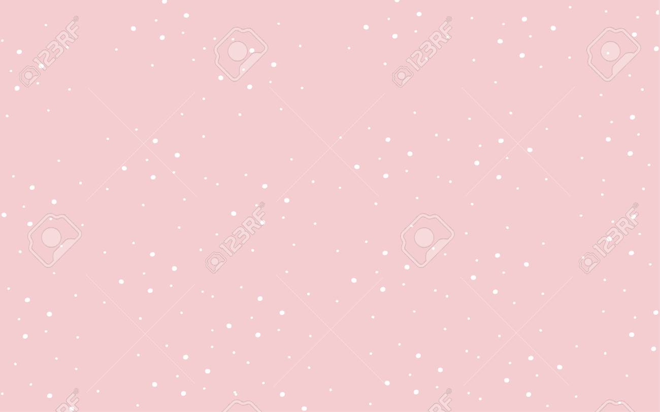 Classic Pastel Pink Cute Wallpaper With White Polka Dot Royalty