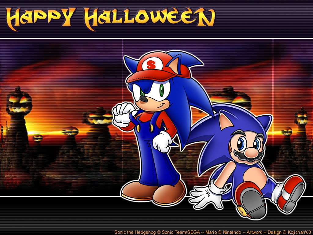 My Wallpaper Games Sonic And Mario Halloween