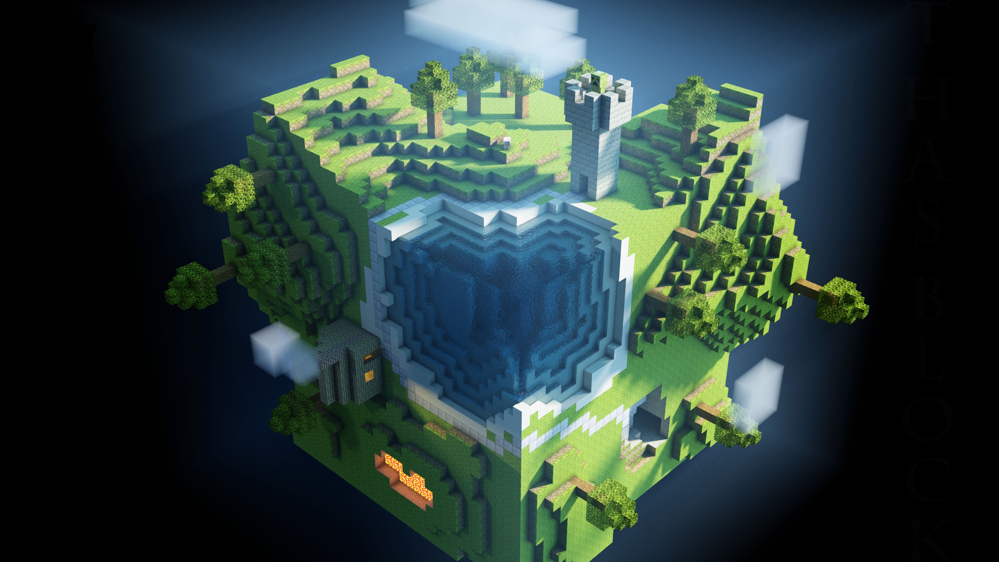 Wallpaper Minecraft Pla Cube Cubes World 4k