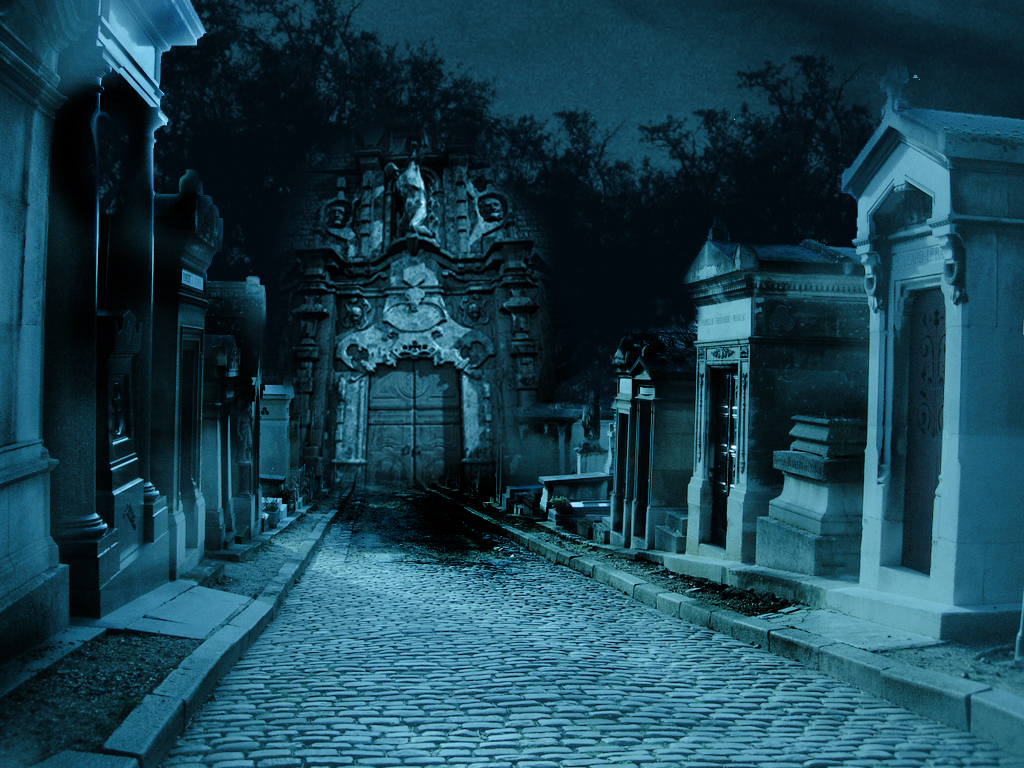 Premade Background Graveyard By H Stock