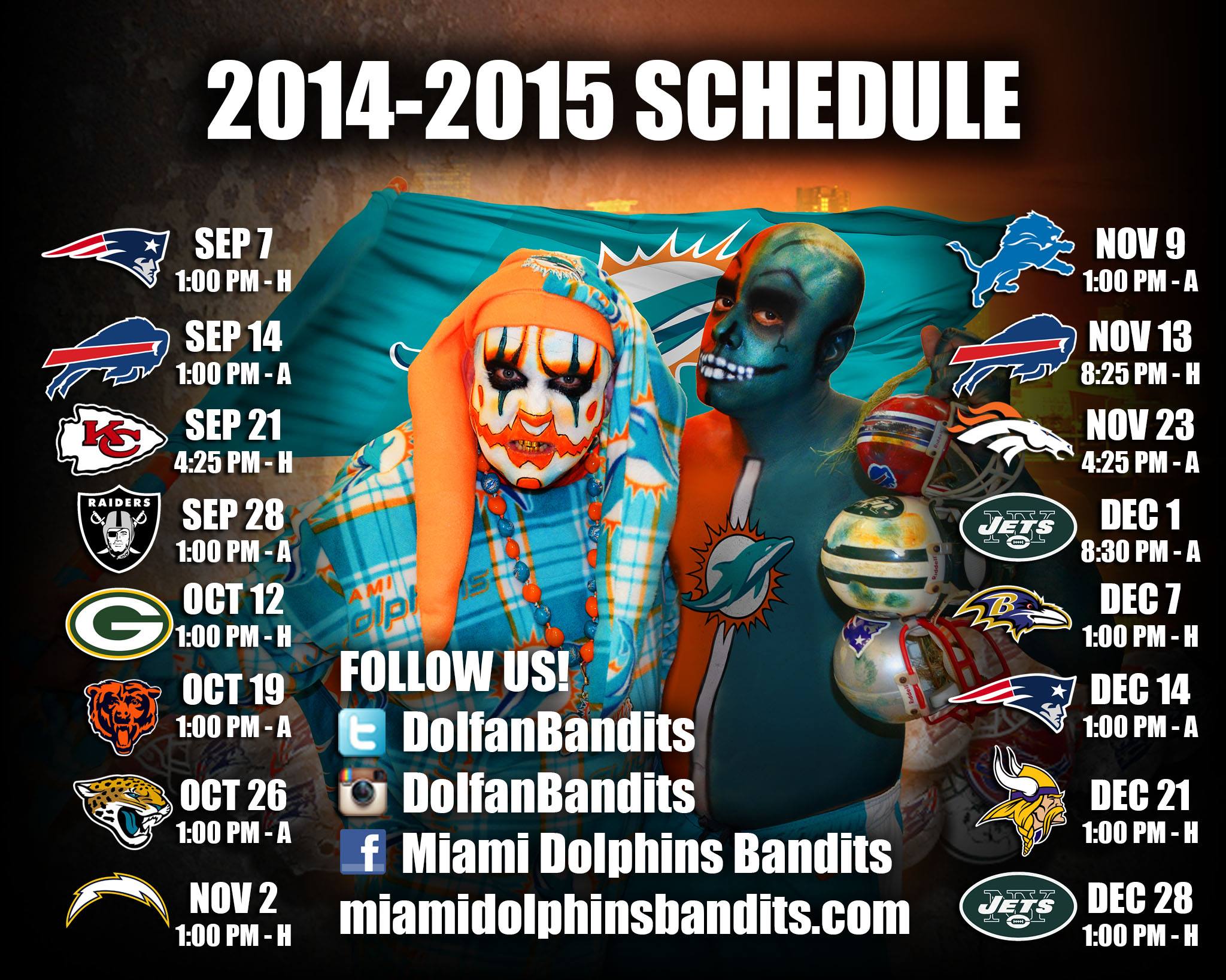 Miami Dolphins Schedule Season