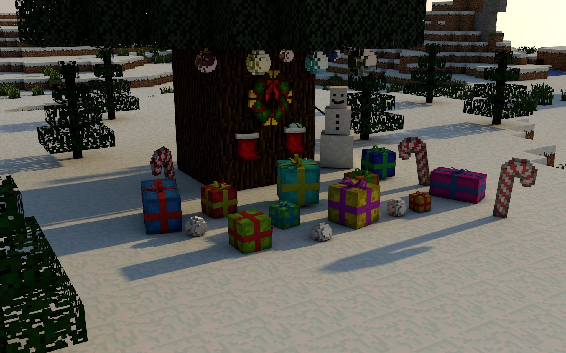 Minecraft Christmas HD Wallpaper Background Image