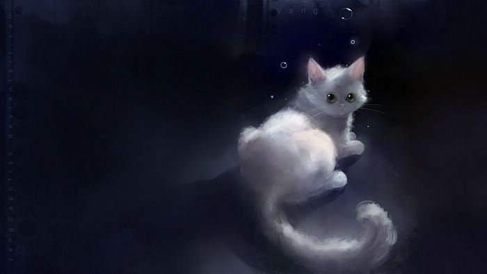 And Kittens Speed Painting By Apofiss Yang Wallpaper