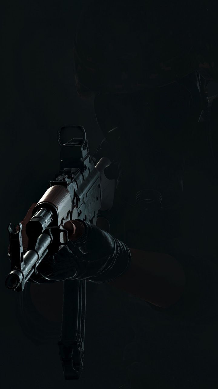 PlayerUnknowns Battlegrounds gun dark 720x1280 wallpaper