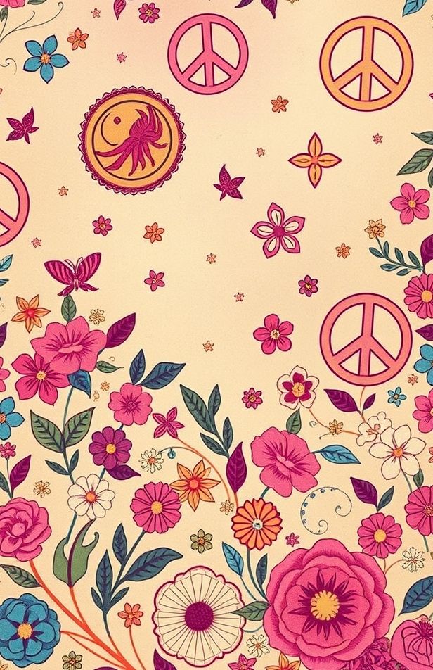Vintage Hippie Aesthetic Wallpaper