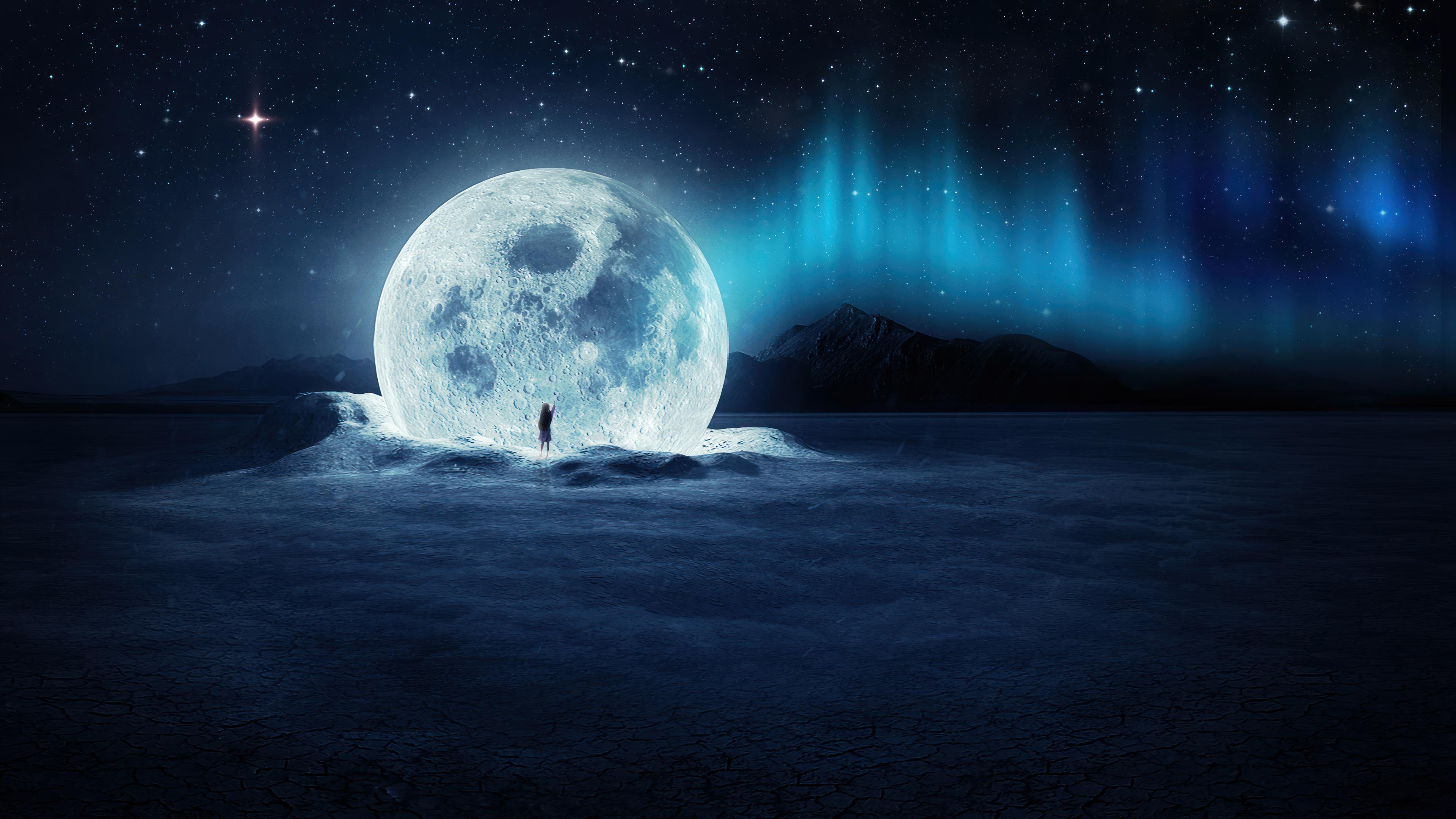 Download Fantasy Moon Night Sky Royalty-Free Stock Illustration Image -  Pixabay
