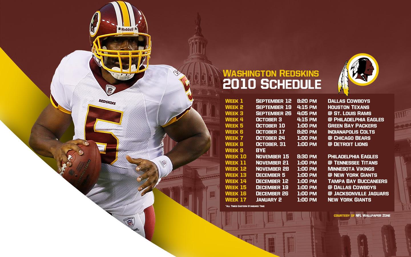 Washington Redskins Schedule Wallpaper Donovan Mcnabb