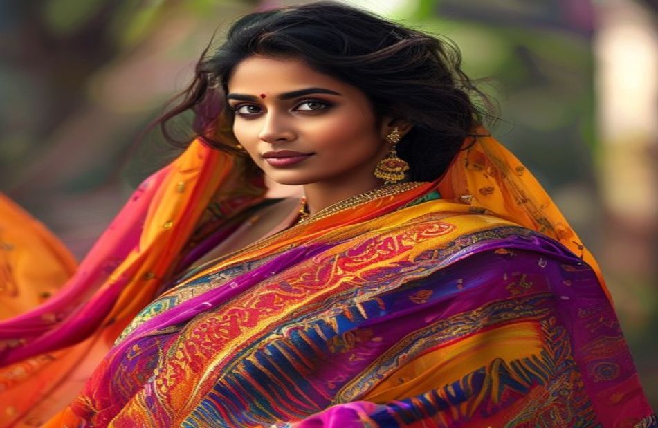 Saree Actress Hd Wallpaper 1080p