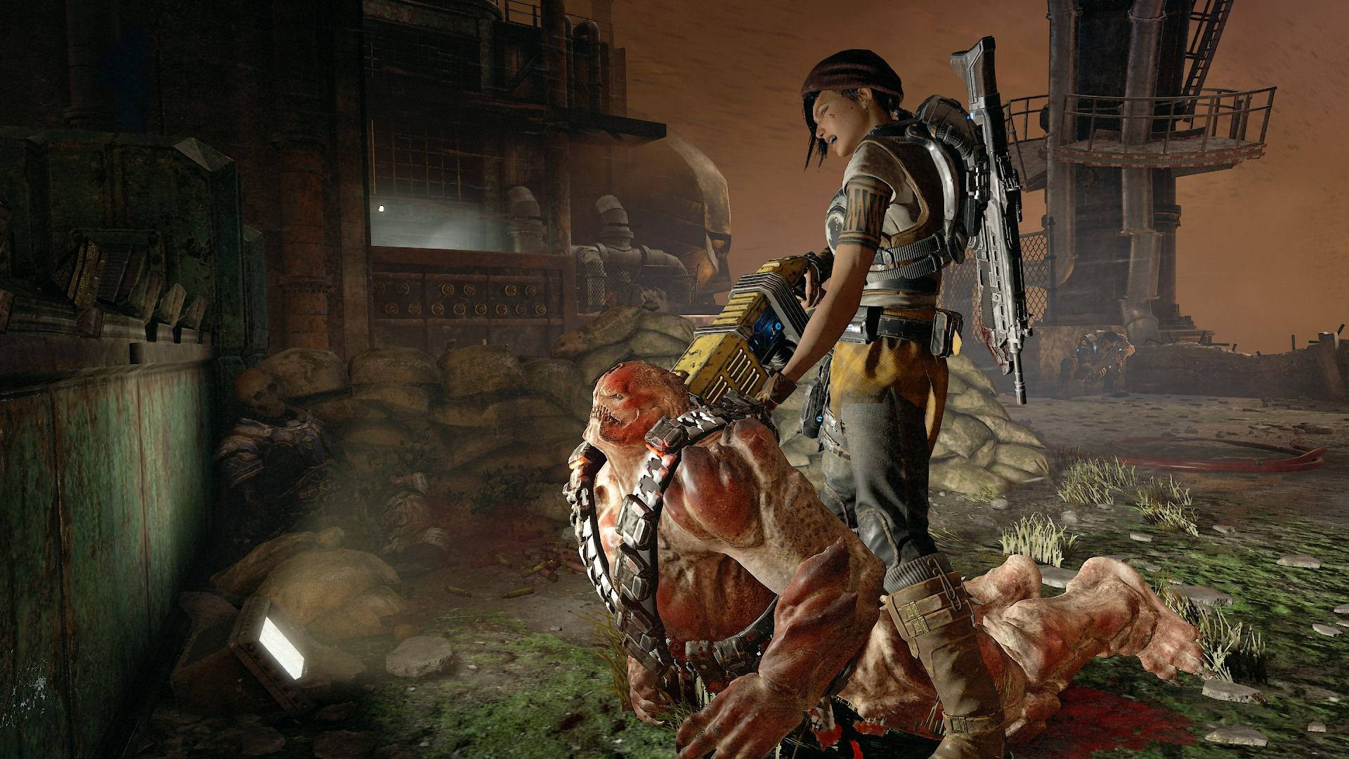 Gears Of War Kait Diaz Killing Wallpaper