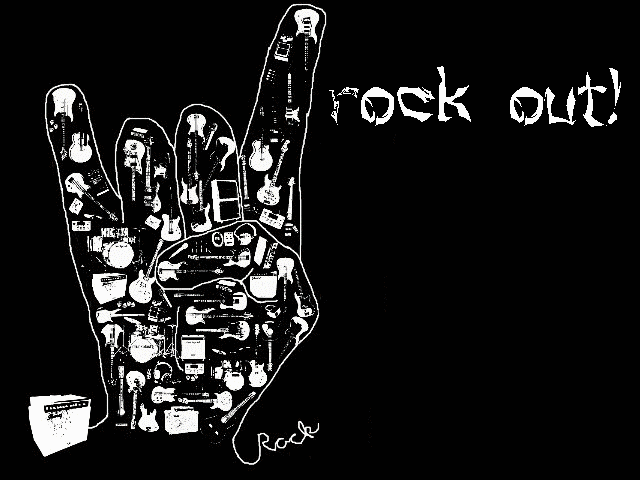 Accessible Novelties Rock On Music Finger Wallpaper