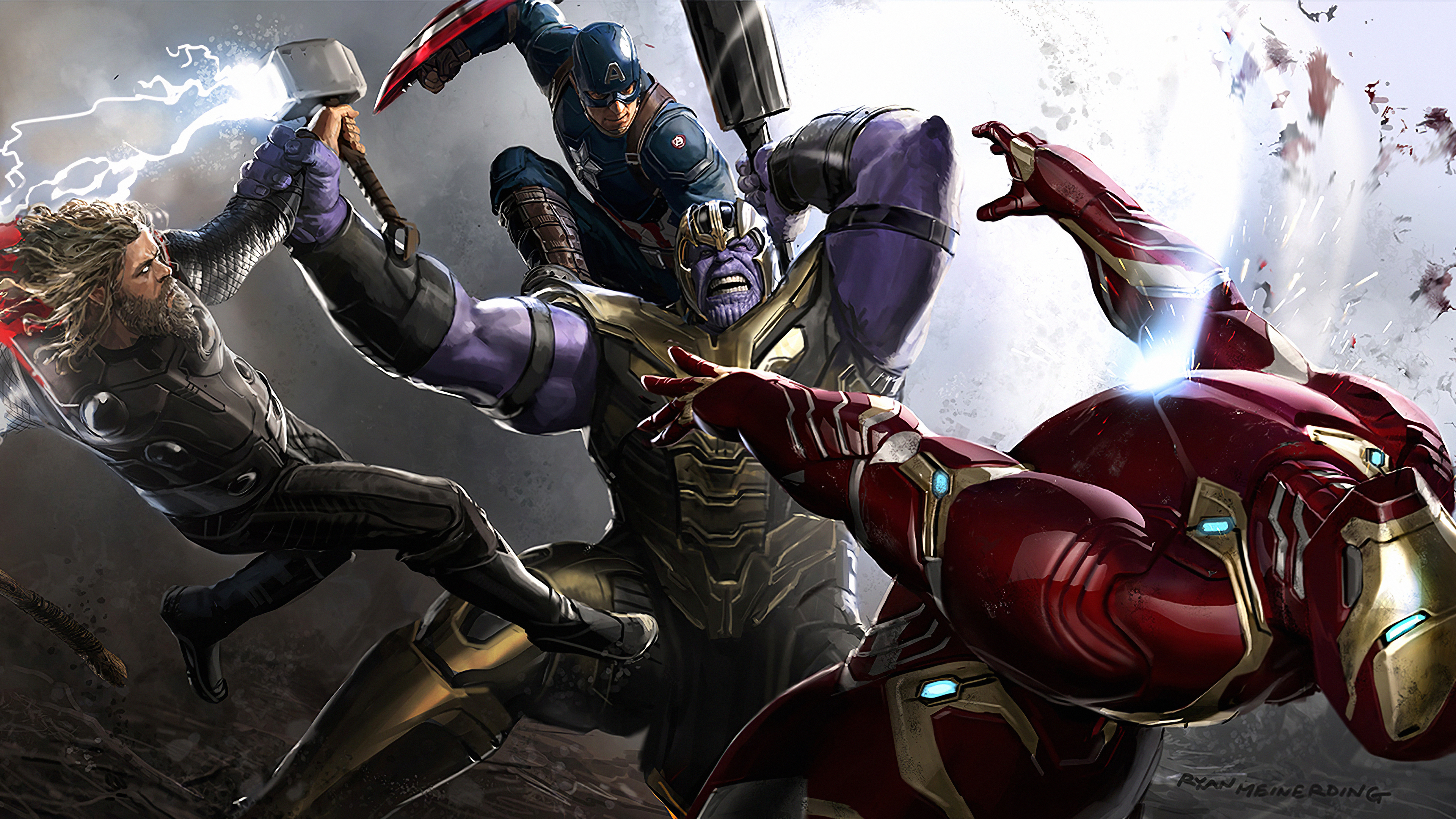 Wallpaper 4k Trinity Vs Thanos HD