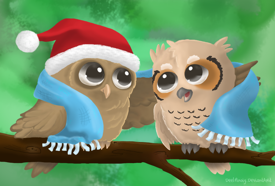 Hoot Owl Christmas By Deelfinoiy