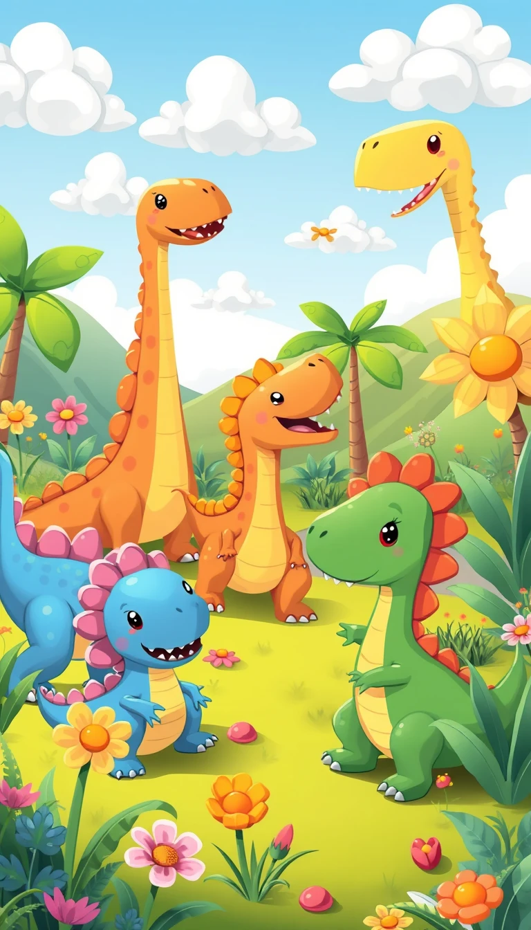 Cute Dinosaur Background