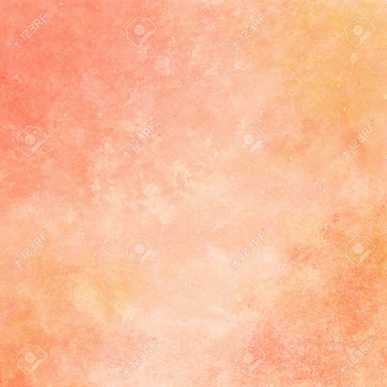 Peach And Orange Watercolor Texture Background Hand Painted Stock