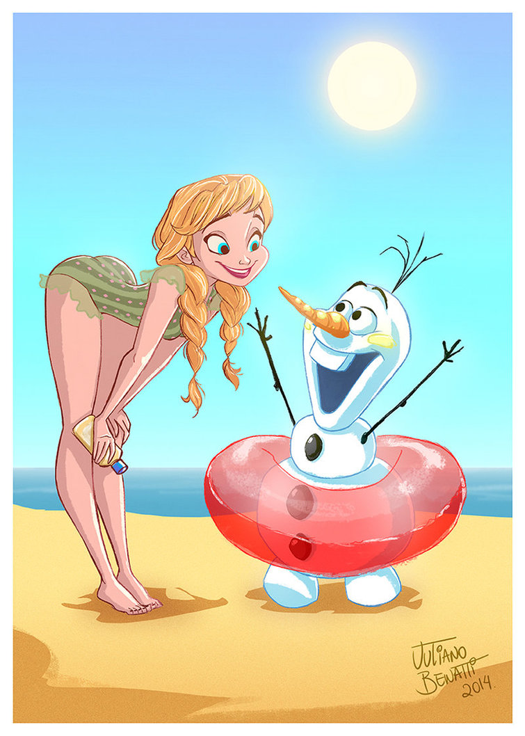 Olaf Meets The Summer By Julbrossi