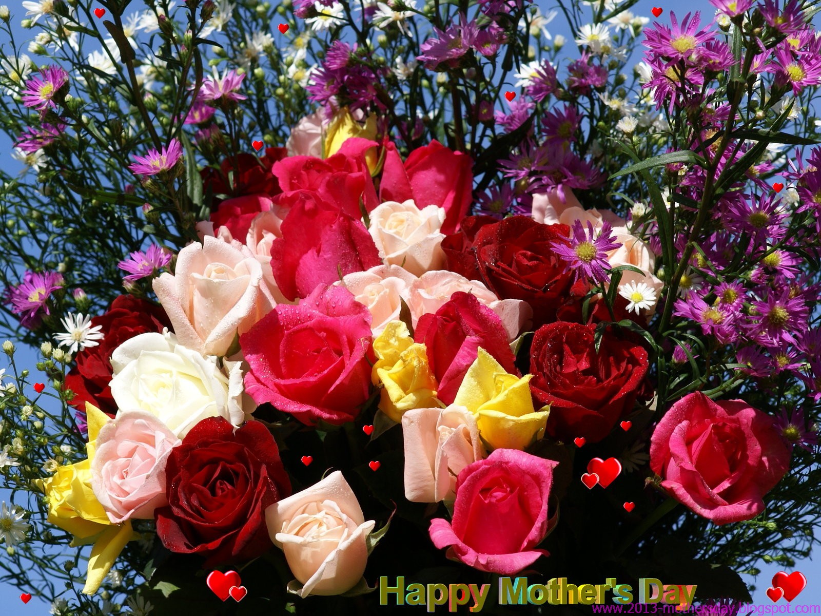 Mothers Day Beautiful Flowers Desktop HD Wallpaper