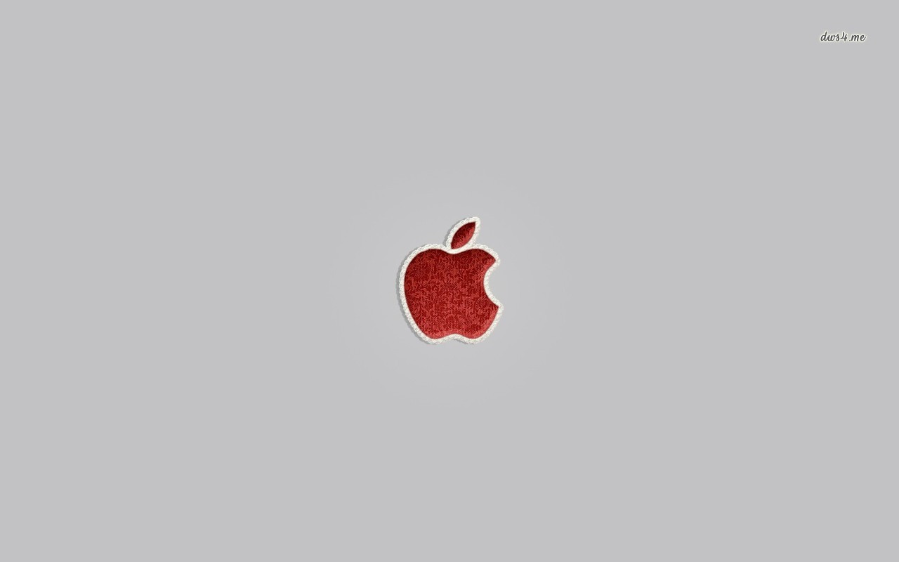 Red fabricc Apple logo wallpaper   Computer wallpapers   21330