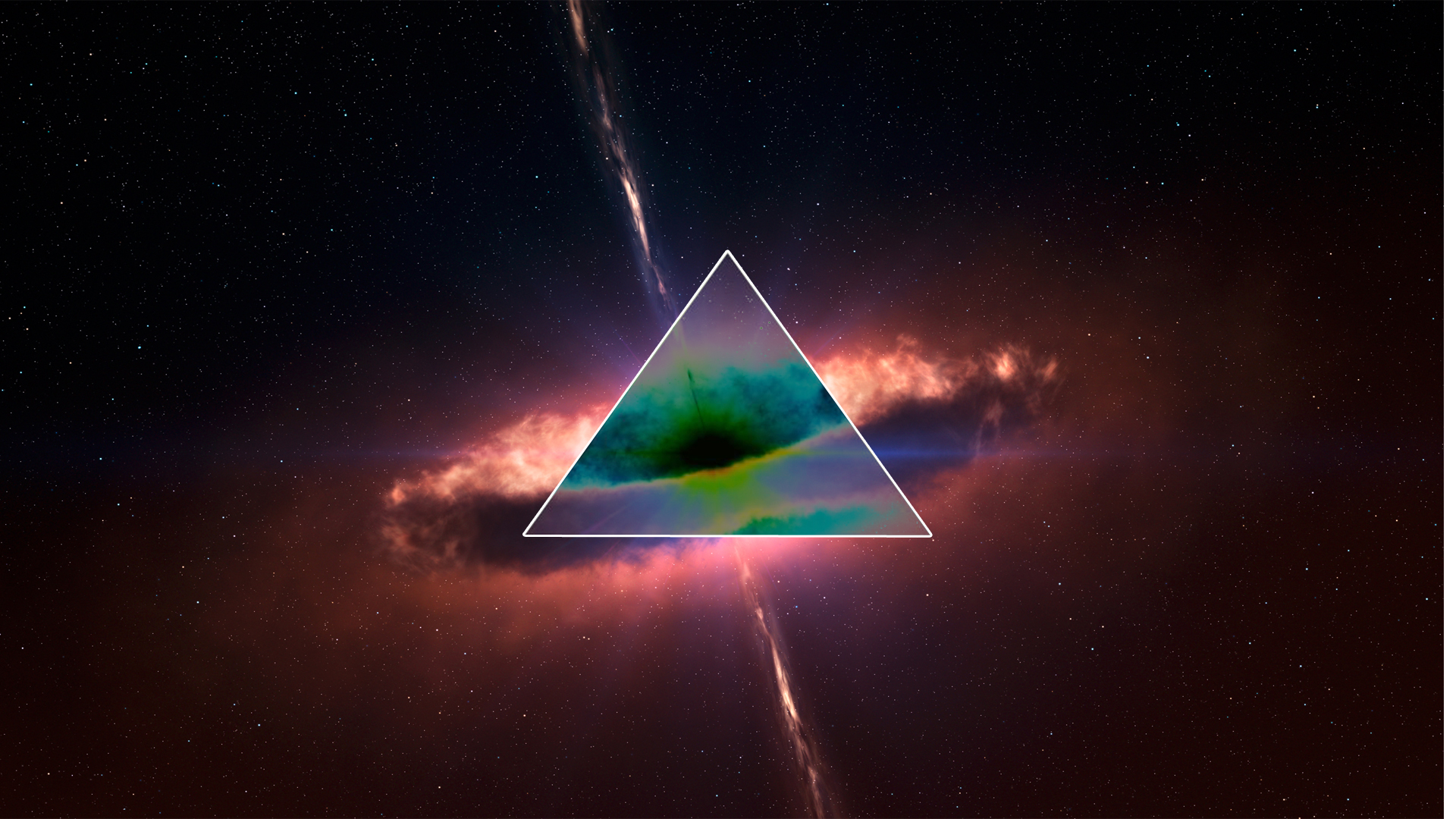 Trippy Space Background Triangle By Rollsart