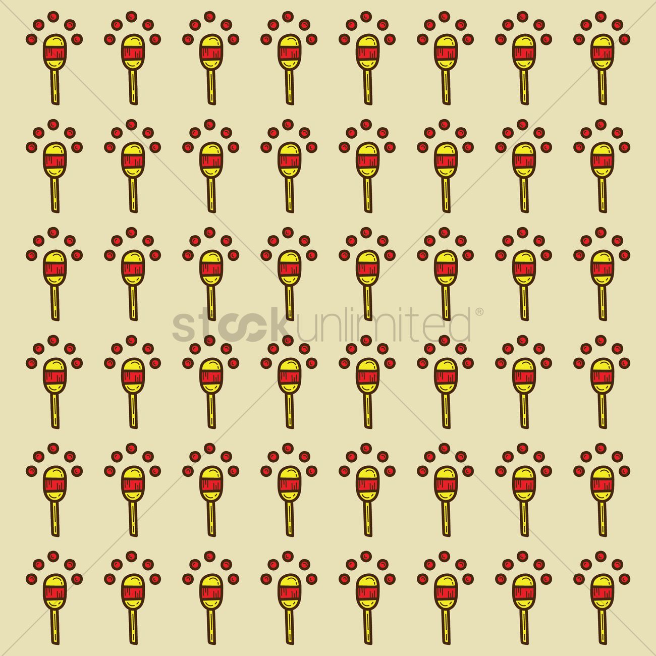 Spain Maracas Pattern Background Vector Image