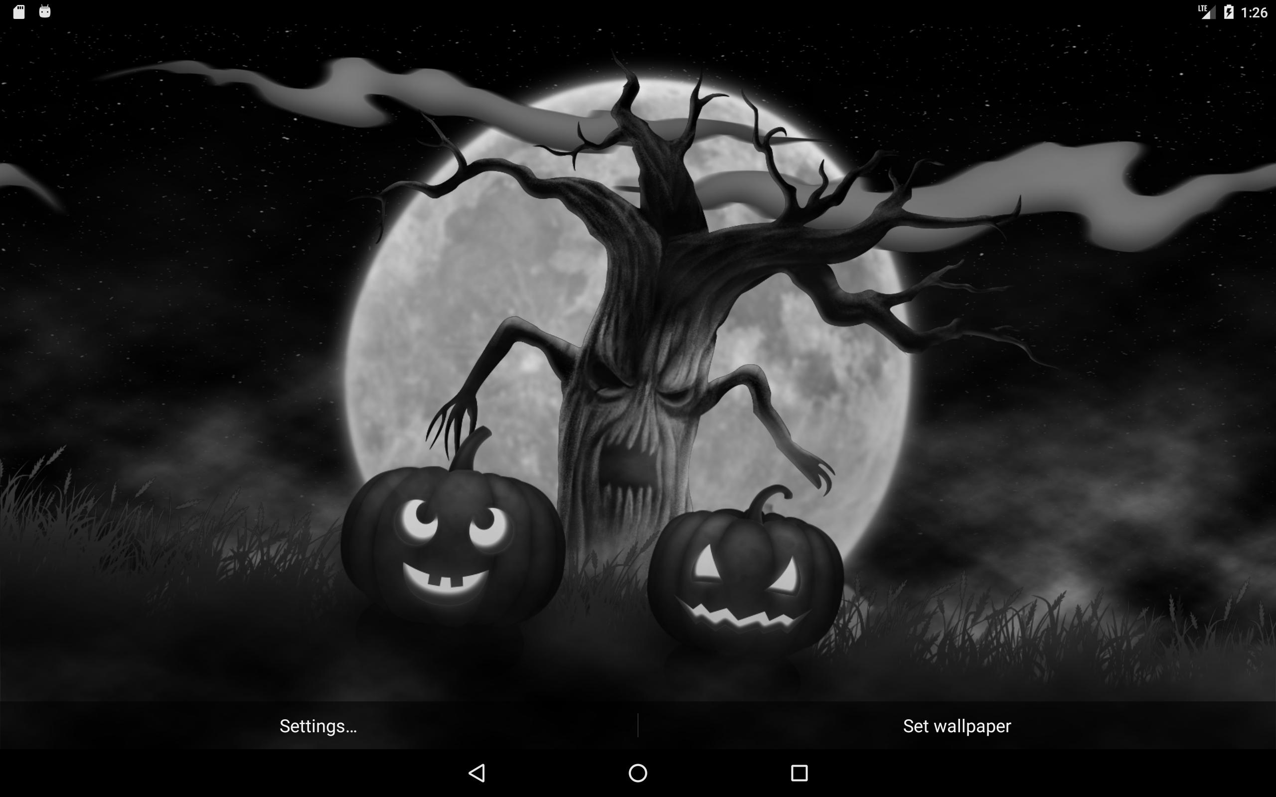 Spooky Halloween Tree Live Wallpaper For Android Apk