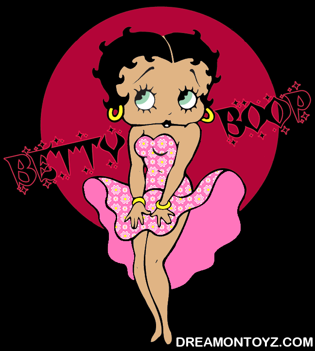 Betty Boop Pictures Archive Cool Breeze Pink Dress