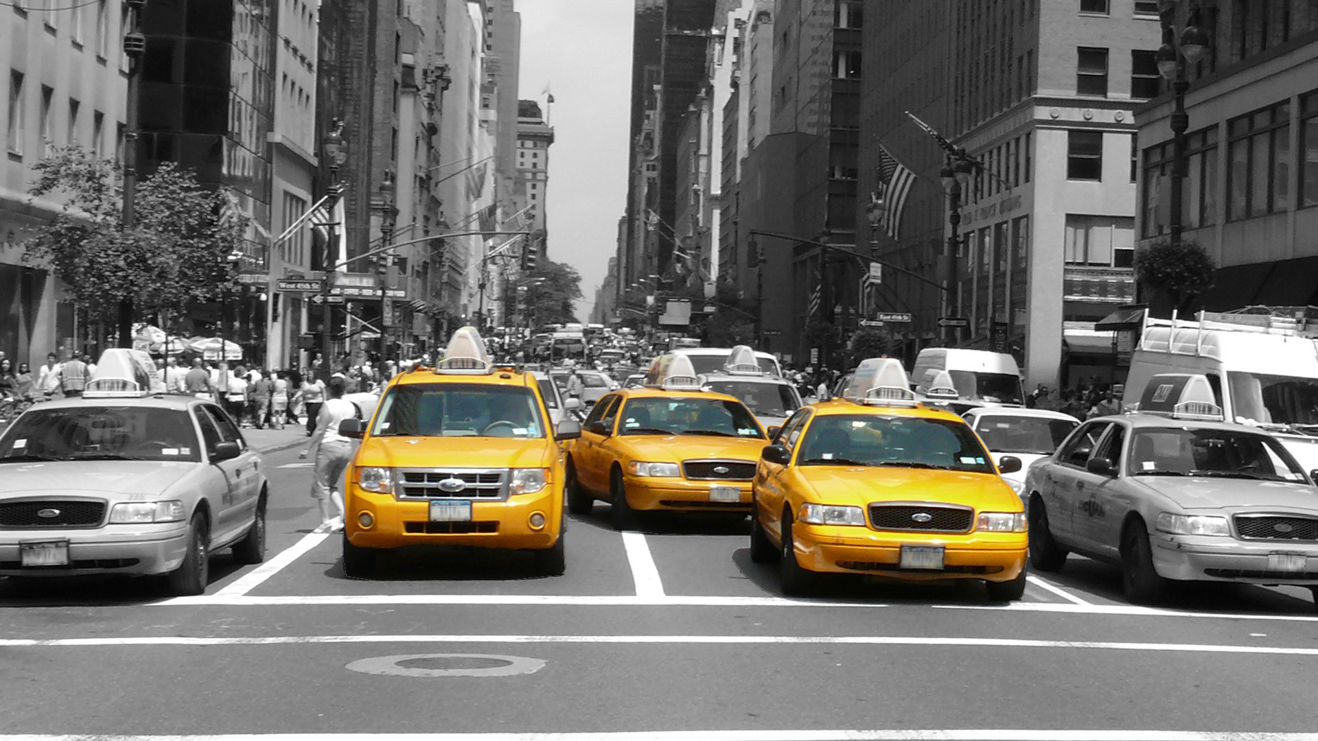 Puter Wallpaper Desktop Background New York Taxi Kb