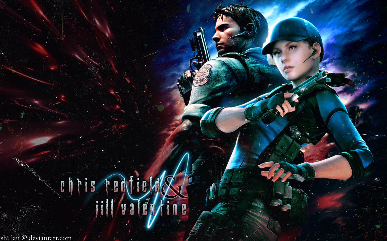 Chris Jill Resident Evil Burnout Fc Wallpaper