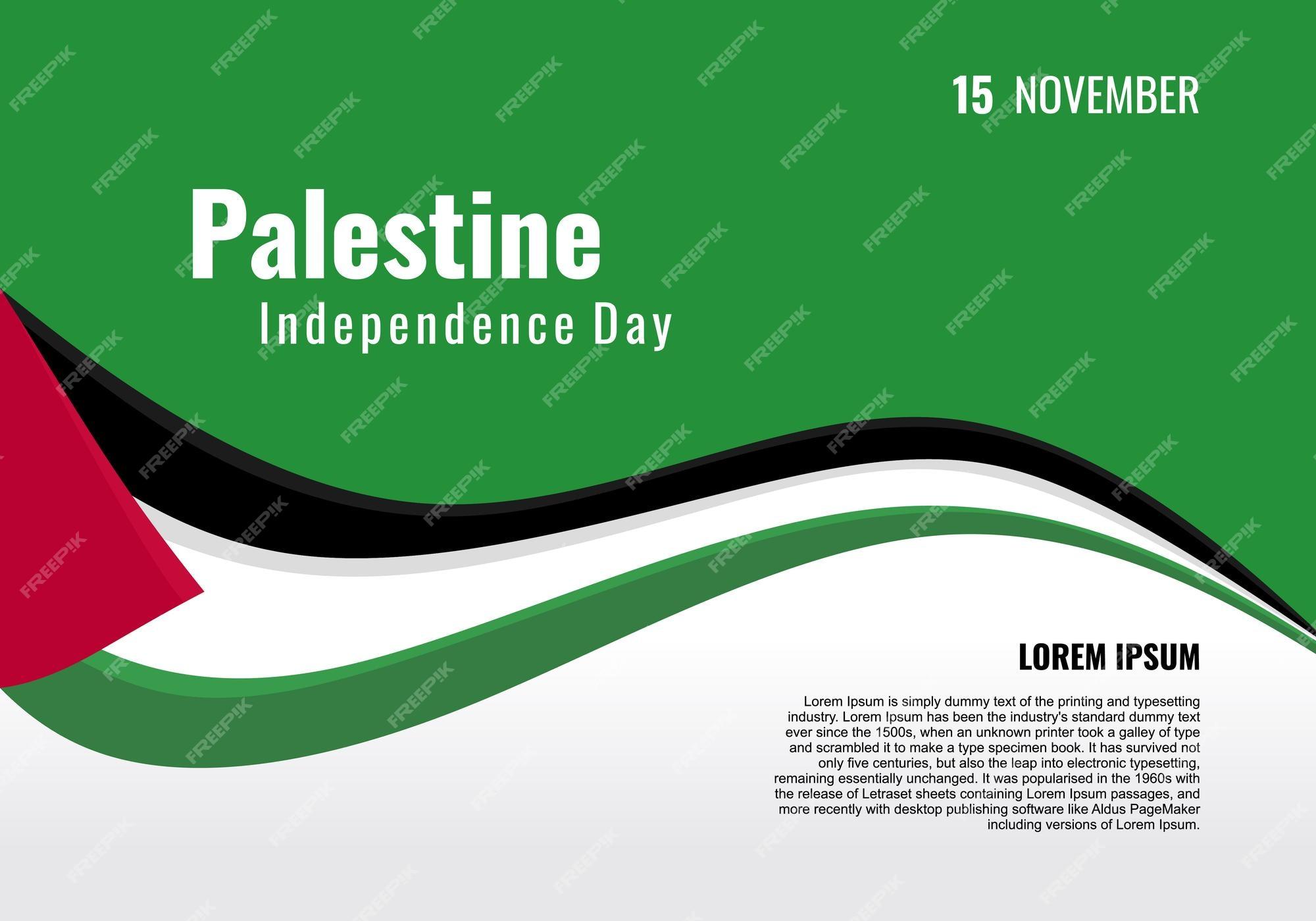 Premium Vector Save Palestine Independence Day Greeting Card